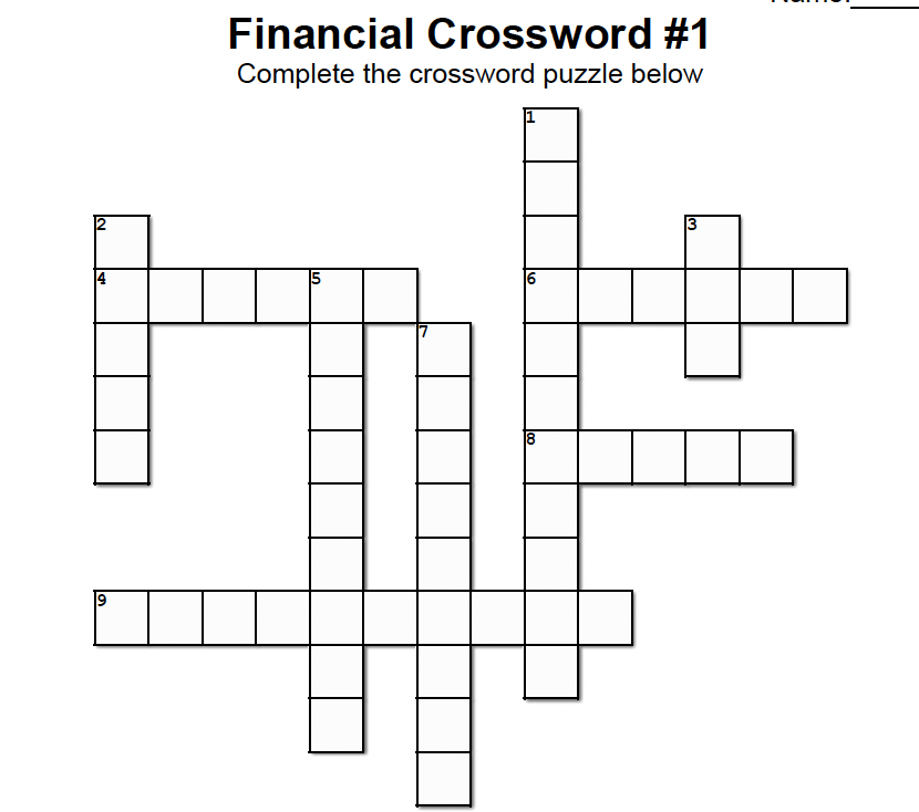 Unit 6: Introduction to Investing Crossword - WordMint